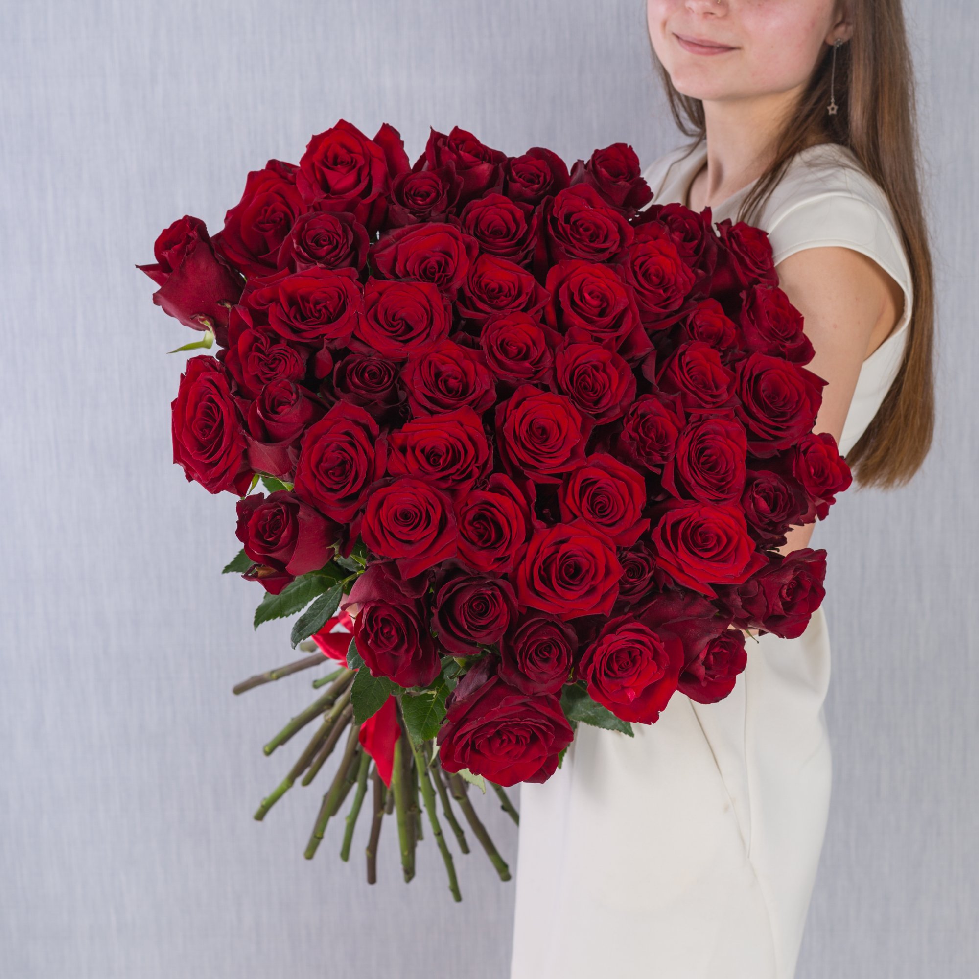 Букет из 51 Красной розы 60 см №7298