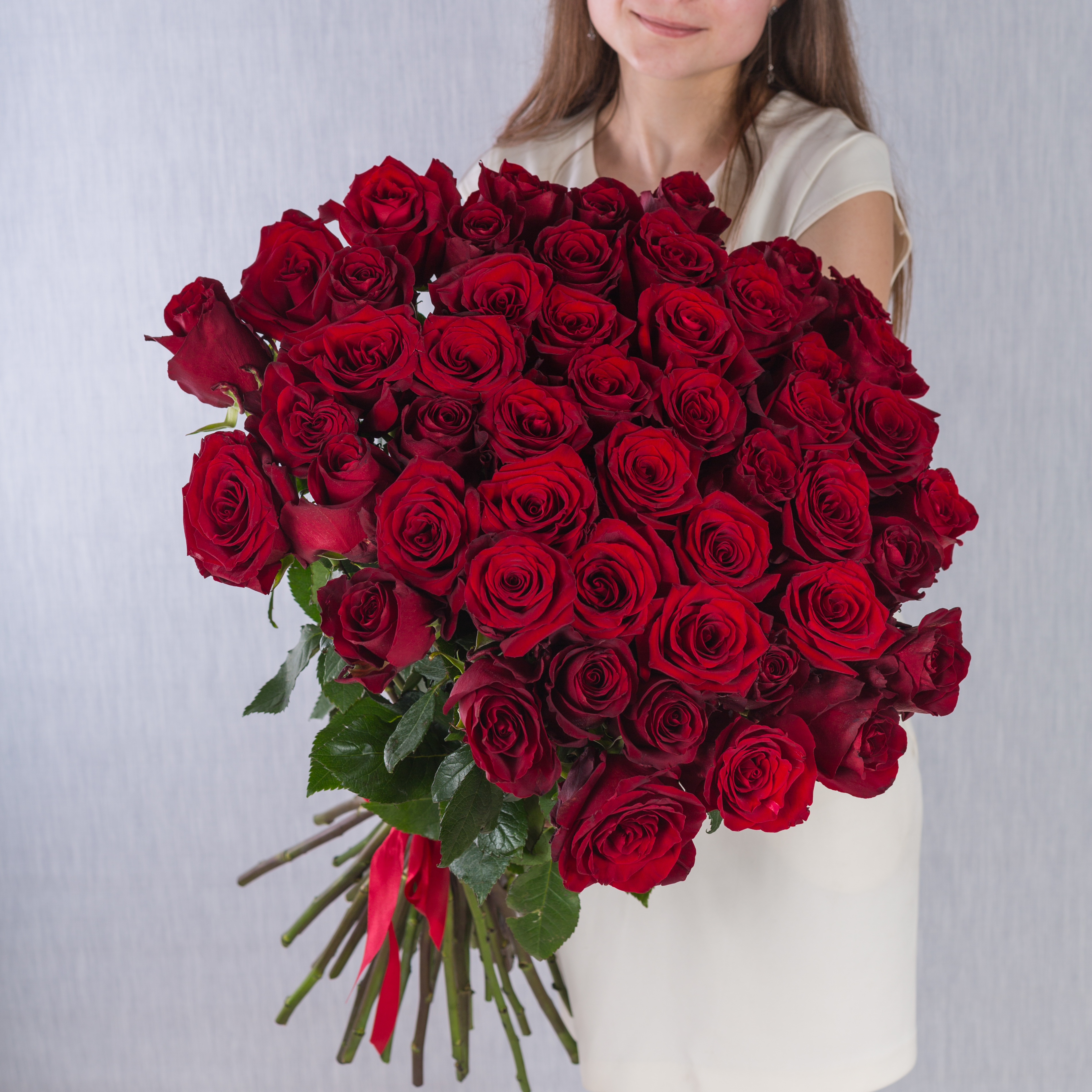 Букет из 51 Красной розы 60 см №7298
