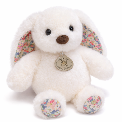 Зайка с цветными ушками 38 см N9036