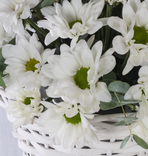 Корзина с хризантемой "Летнее настроение" Размер M арт. 36287/M