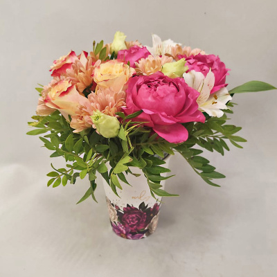 Стаканчик с цветами "Малинка" N 53034 Стаканчик с цветами "Малинка" N 53034