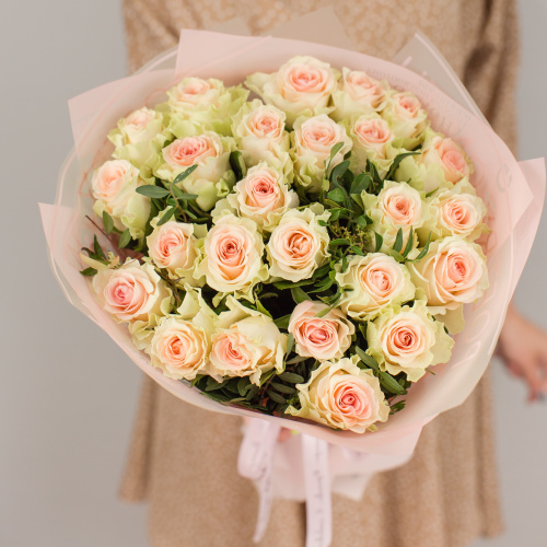 Букет из 25 кенийских светло-розовых роз арт. 5503