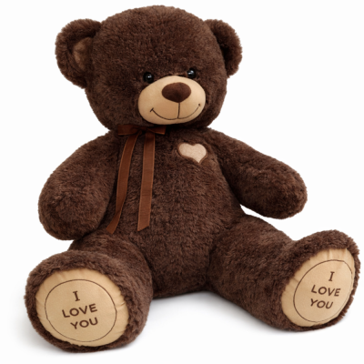 Мишка с бантом 85-90 см. N12193 коричневый