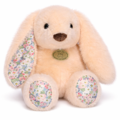 Зайка с цветными ушками 38 см N9036