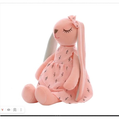 Мягкая игрушка Спящая зайка 34-38 см N 41889