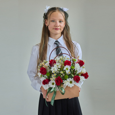 Сумка с хризантемой и розами Кения N 84590 Сумка с хризантемой и розами Кения N 84590