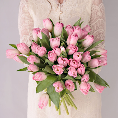 Букет из 41 Тюльпана (нежно-розовый) 59897