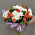 Букет "Беззаботность" из кустовой розы и кустовой хризантемы 5481