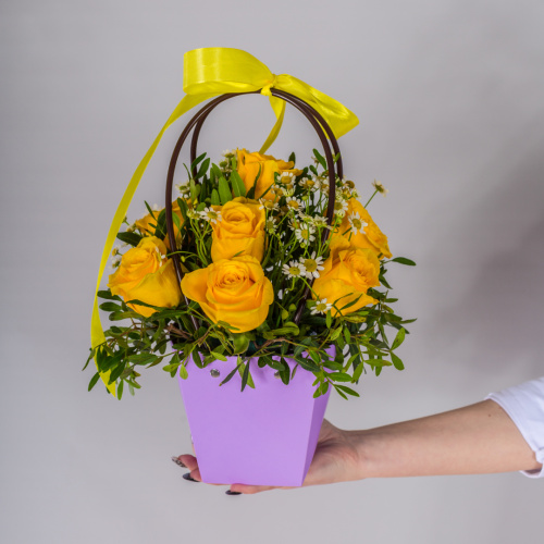 х Сумочка букет с розами на 1 сентября N 38183-Ж