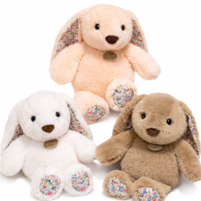 Зайка с цветными ушками 38 см N9036