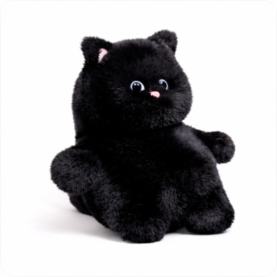 Кот Толстяк 35-40 см. ЧЕРНЫЙ N84266