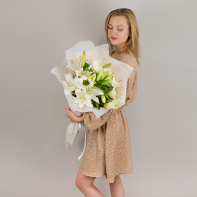 Букет из белых лилий 50441
