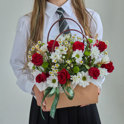 Сумка с хризантемой и розами Кения N 84590 Сумка с хризантемой и розами Кения N 84590