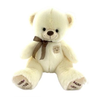 Мишка с бантом 65-70 см N 24013 белый
