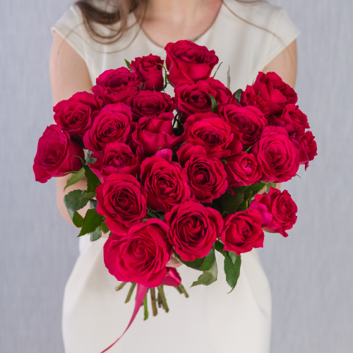 Букет из 25 Роз Кения Розовый микс арт. 7313-Р