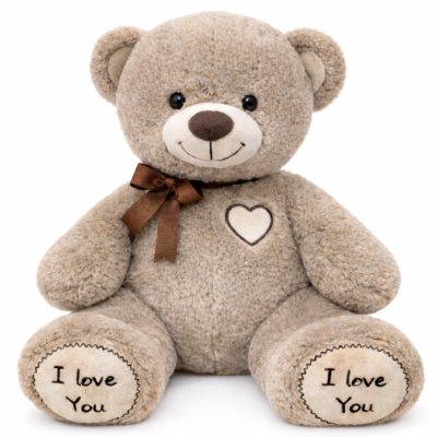 Мишка сердце вышивка 65-70 см N 84257 беж