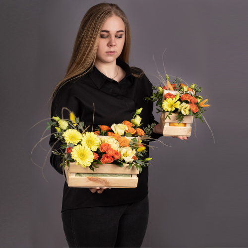 Цветы в ящике. Комплект для мамы и дочки "Весеннее послание" арт. 28489